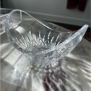 Waterford Crystal Lismore Essence Ellipse Bowl 6 In Diamond Wedge Cuts No Flaws